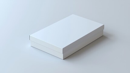 Branding-ready rectangular hard cardboard gift card box displayed in a 3D mockup.