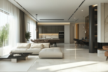 Modern Weiss Apartment Interior with Panoramic Views and Sleek Urban Living Design