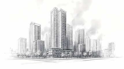 Naklejka premium Design your dream buildings, hotels, and apartments with custom imagery. Ideal for creating stunning designs