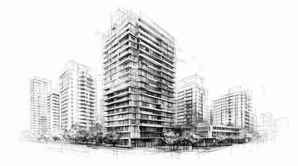 Fototapeta premium Design your dream buildings, hotels, and apartments with custom imagery. Ideal for creating stunning designs