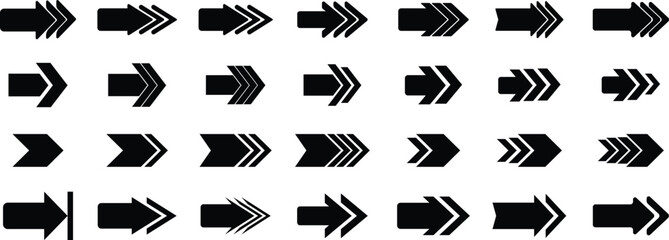 Arrow icon. Mega set of vector arrows. Click. set of vector arrows. collection different arrow signs. black arrows icons. arrows vector illustration collection.