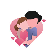 Valentine’s Couple Icon Symbolizing Love and Unity