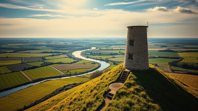 Summer Fields from Ditchling Beacon - Macro Photography of South Downs Landscape