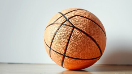 Fototapeta premium Textured Basketball on White Background - High Resolution Double Exposure Photography