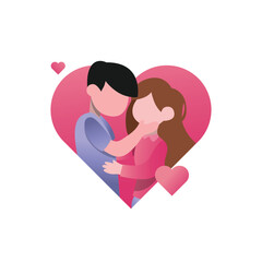 Valentine’s Day Flat Design for Romantic Couples