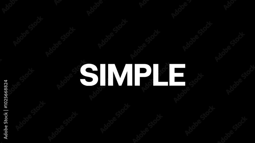 Wall mural text animation title simple transaparent background