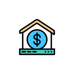 House with dollar sign. Investment concept. Vector illustration.