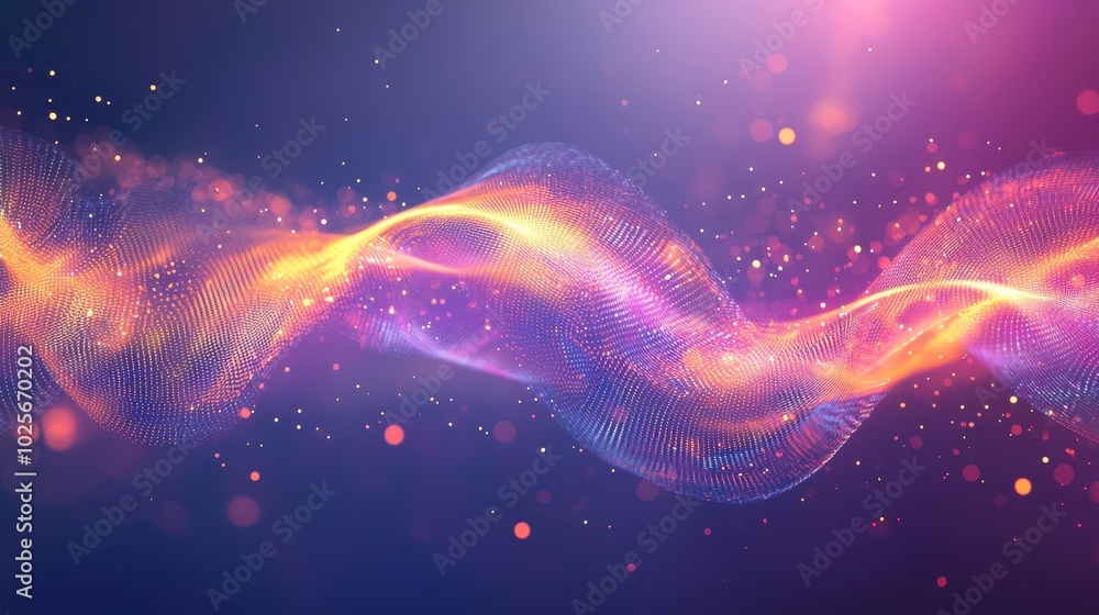 Poster abstract digital background with flowing lines