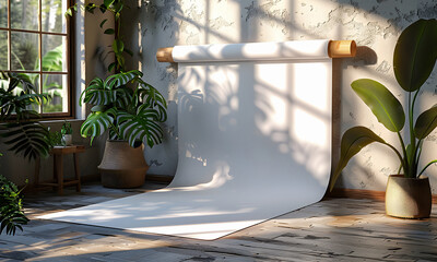 Obraz premium Modern Design with Hexagon Pattern on White Backdrop