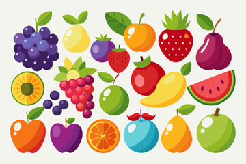 Seamless pattern with fruits