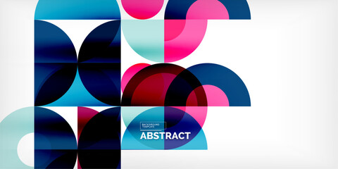 Colorful circle abstract background. Template for wallpaper, banner, presentation, background