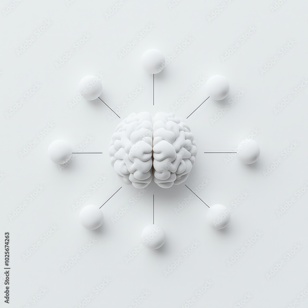 Poster a brain connected to a network of other brains, symbolizing collaborative learning.