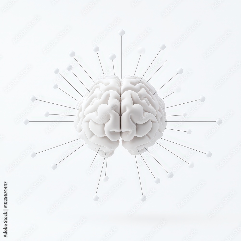 Poster a brain connected to a network of other brains, symbolizing collaborative learning.