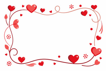 Romantic frame of hearts valentine's day backgraund