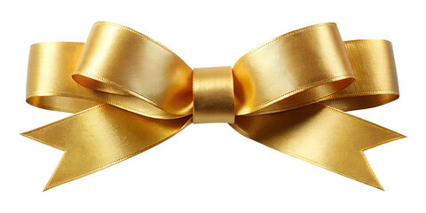 Beautiful golden ribbon transparent background.