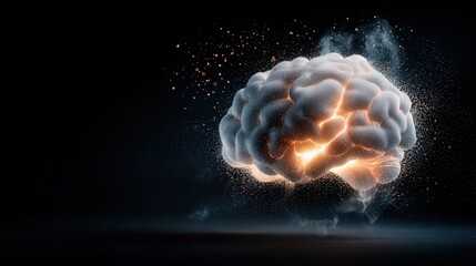 A brain filled with glowing orbs of light, representing the limitless potential of an abundance mindset.