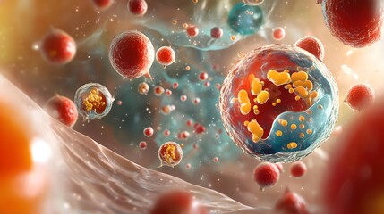 Insulin Resistance Cell Interaction Illustration