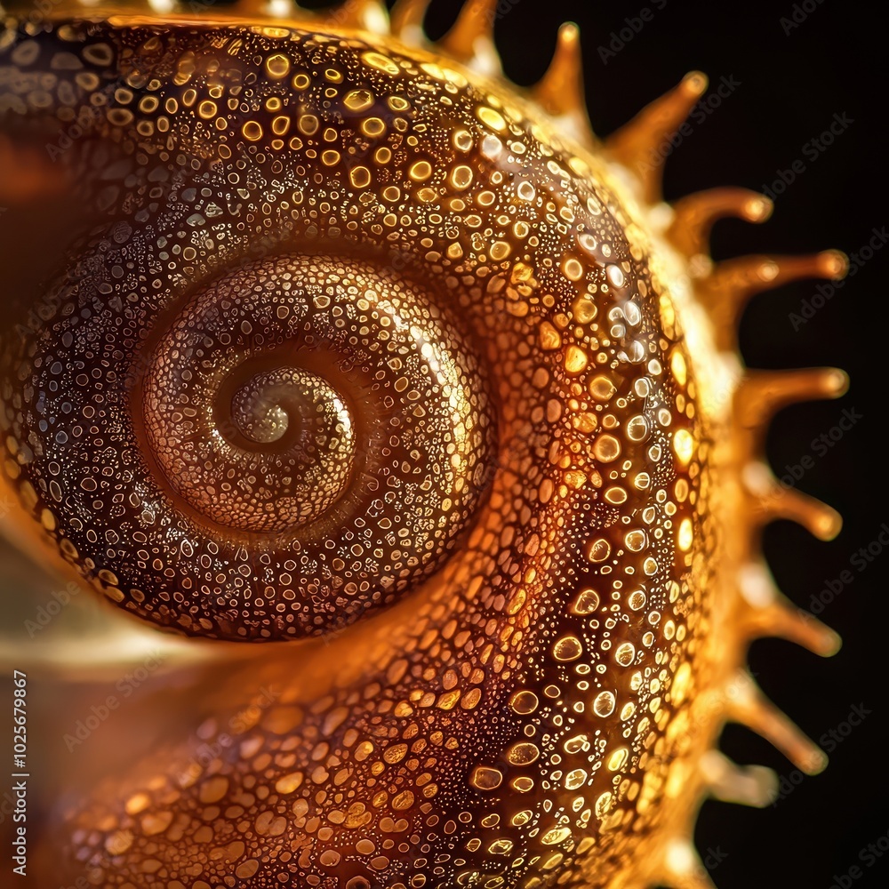 Poster Intricate Macro View of Snail Shell Textures