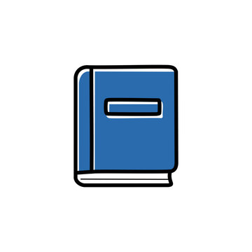 recommend clip art: Blue closed book icon vector illustration