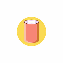 Canned food icon in flat color style for web and mobile design