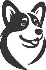 Pembroke Welsh corgi dog silhouette vector design
