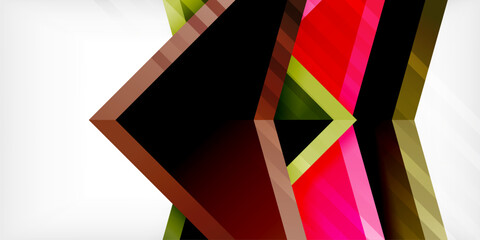 Abstract background color triangles and arrows composition. Vector Illustration For Wallpaper, Banner, Background, Card, Book Illustration, landing page