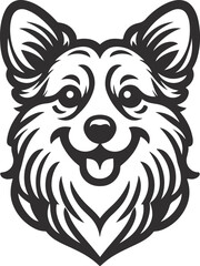 Pembroke Welsh corgi dog silhouette vector design