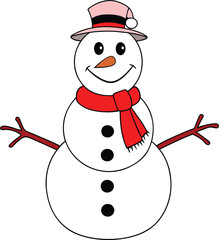 Merry christmas santa cheerful cartoon face vector illustration