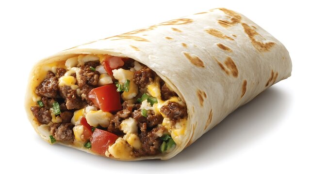 tasty juicy beakfast burrito