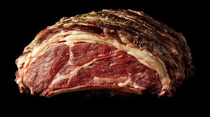 Fototapeta premium Ribeye Cut with High Contrast and Rich Marbling