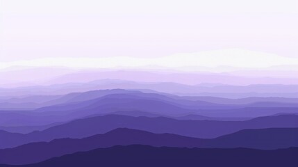 Fototapeta premium Silhouette of Purple Mountains Against a Pale Sky