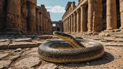 Obraz premium snake in the sun