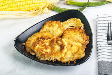 Tasty golden potato hash brown