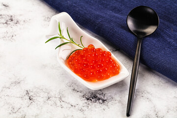 Luxury red caviar salmon fish
