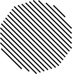 Decagon striped object shape design element vector