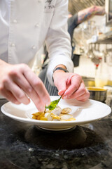 chef at work in restaurant