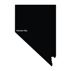 Nevada map silhouette vector Illustration.