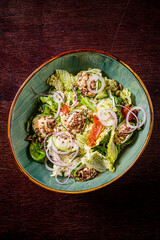 salad with cabbage and vegetables
