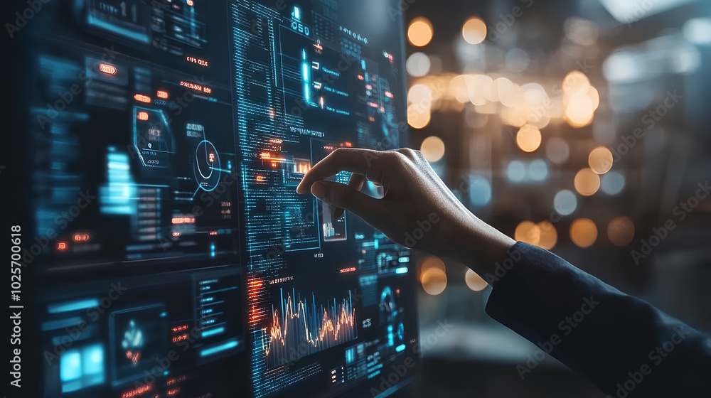 Poster digital transformation roadmap with key milestones and objectives, highlighting the process of integ