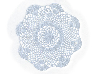a crocheted doily
