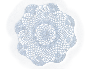 a crocheted doily
