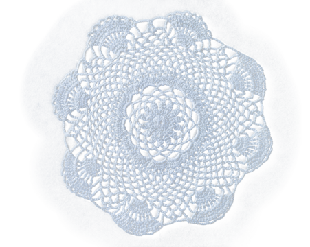 a crocheted doily