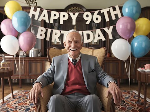Elderly Man's 96th Birthday Celebration