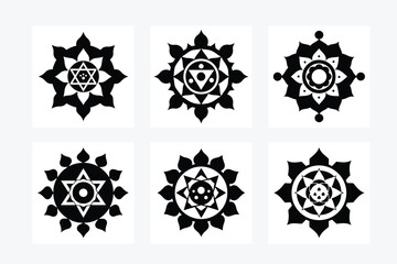Beautiful mandala set featuring colorful line art and black-and-white designs. These intricate vector illustrations are perfect for decoration, meditation, and modern creative projects.
