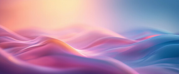 Fototapeta premium Dreamy subtle and soothing the senses concept, Soft flowing colorful pastel waves, Wavy colorful backdrop