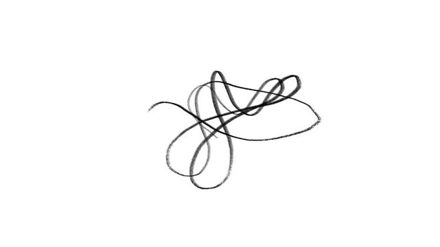 doodle or scribble animation hand drawn on white background
