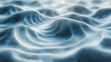 Obraz premium The image is of a body of water with a blue color. The water is rough and choppy, giving the impression of a stormy sea. The waves are crashing against the shore, creating a sense of power and energy