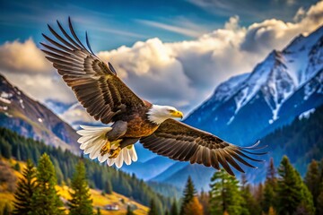 Majestic Eagles in Flight: Stunning Stock Photos of Birds Capturing the Beauty of Nature and Wildlife Photography