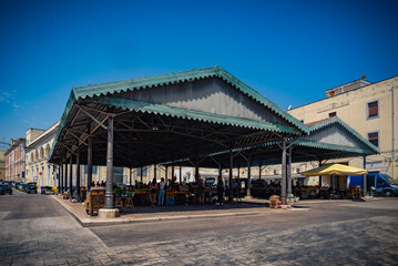 Centro de la ciudad de Brindisi, Puglia, sur de Italia