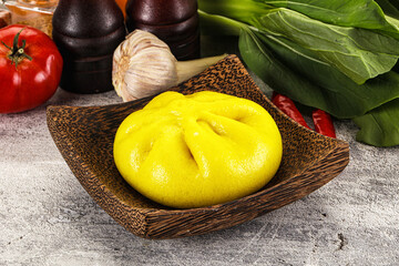 Asian stuffed steamed Bun Bao